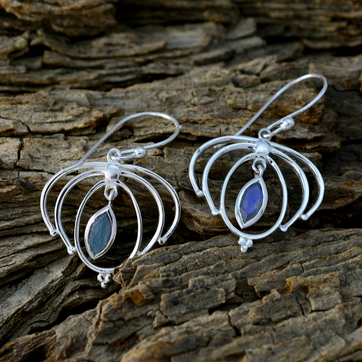 Labradorite-Middle-Eastern-Soo-jin-Solitaire-Dangle-Gray-Sterling-Silver-Earring