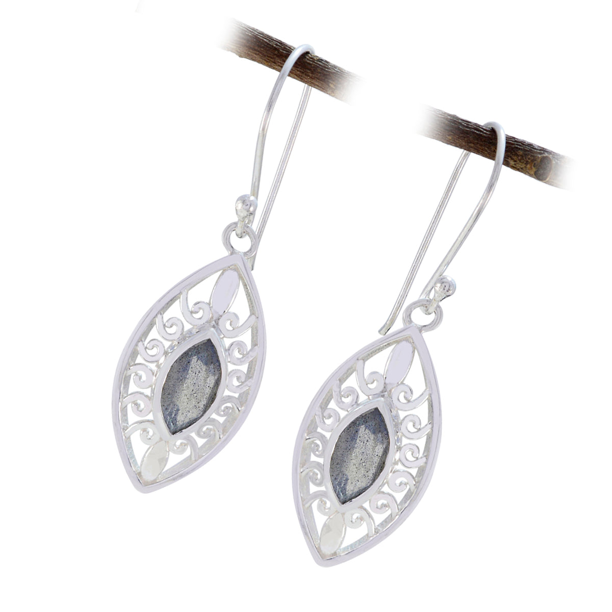 Labradorite-Mexican-Wen-Solitaire-Dangle-Gray-Sterling-Silver-Earring