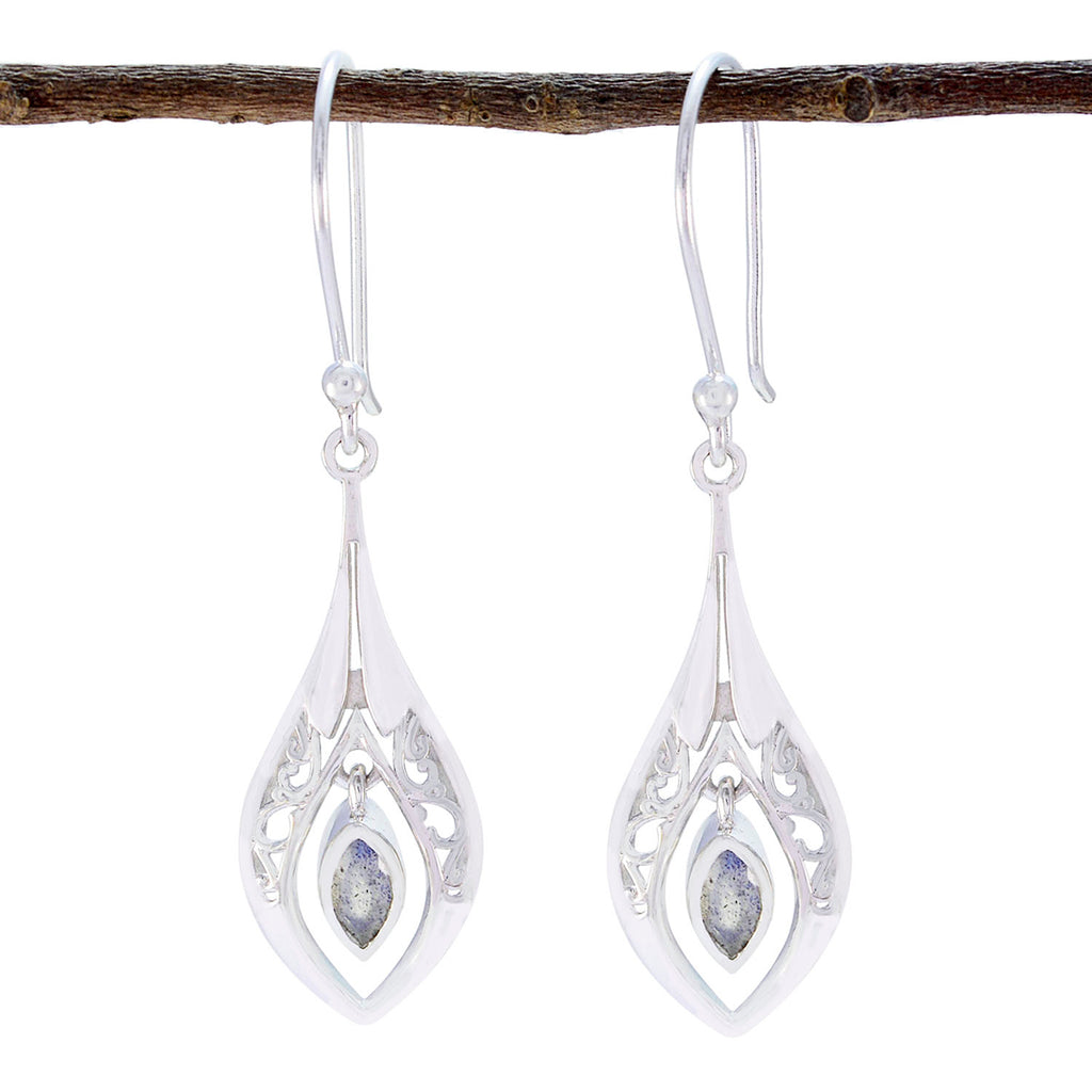Labradorite-Australian-Xiu-Solitaire-Dangle-Gray-925-Silver-Earring