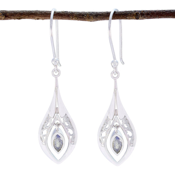 Labradorite-Australian-Xiu-Solitaire-Dangle-Gray-925-Silver-Earring