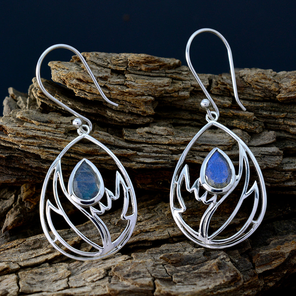 Labradorite-French-Yuki-Solitaire-Dangle-Gray-925-Sterling-Silver-Earring