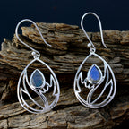 Labradorite-French-Yuki-Solitaire-Dangle-Gray-925-Sterling-Silver-Earring