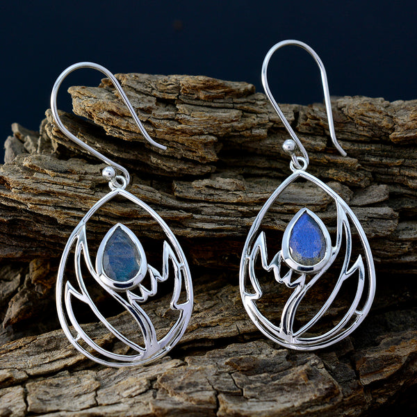 Labradorite-French-Yuki-Solitaire-Dangle-Gray-925-Sterling-Silver-Earring