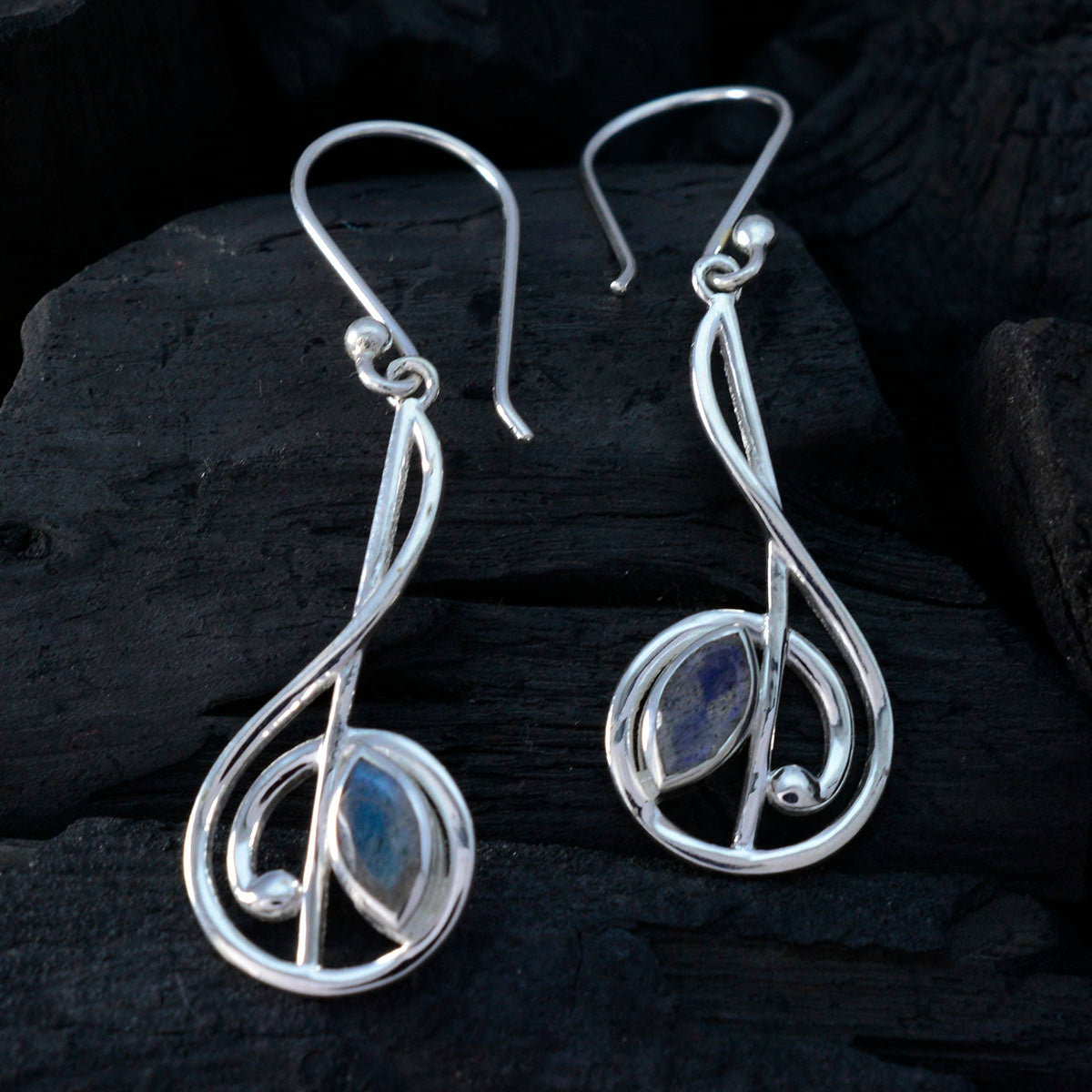 Labradorite-African-Agustina-Solitaire-Dangle-Gray-Sterling-Silver-Earring