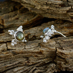 Labradorite-Moroccan-Amanda-Solitaire-Stud-Gray-Sterling-Silver-Earring