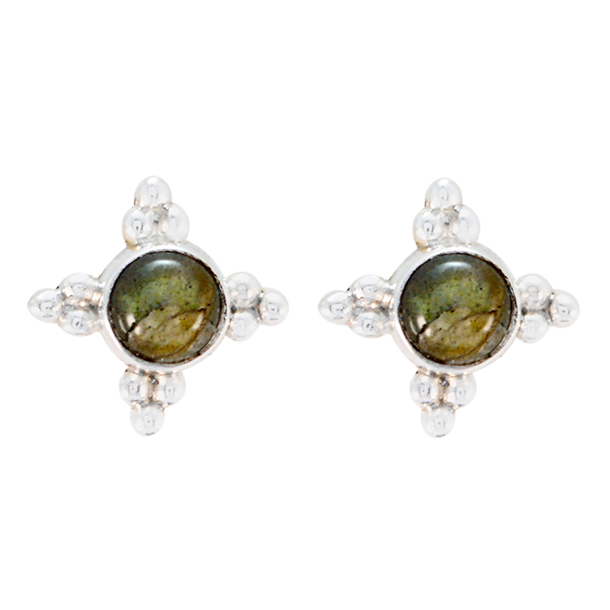 Labradorite-Moroccan-Amanda-Solitaire-Stud-Gray-Sterling-Silver-Earring