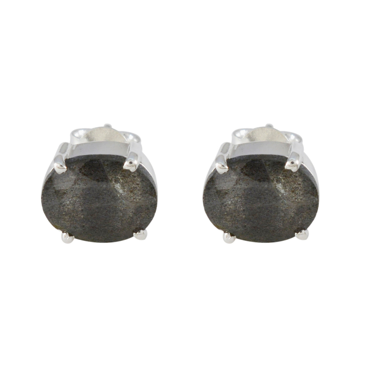 Labradorite-Egyptian-Ana-Solitaire-Stud-Gray-925-Silver-Earring