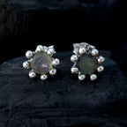 Labradorite-Japanese-Antonia-Solitaire-Stud-Gray-925-Silver-Earring