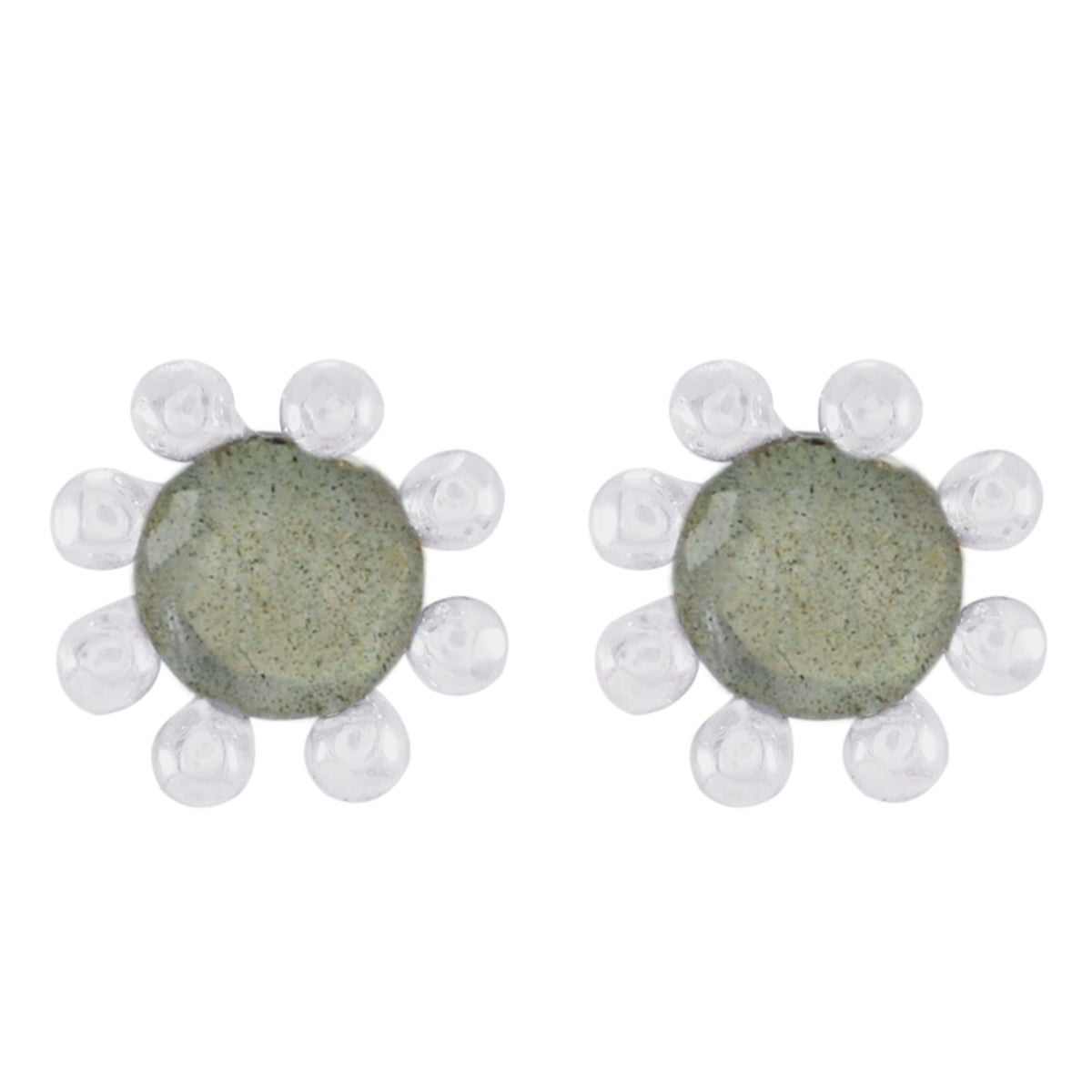 Labradorite-Japanese-Antonia-Solitaire-Stud-Gray-925-Silver-Earring