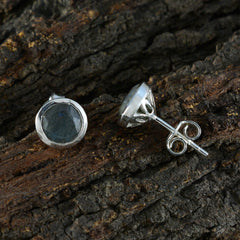 Labradorite-Middle-Eastern-Violet-Solitaire-Stud-Gray-Sterling-Silver-Earring