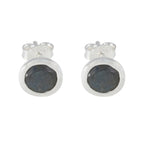 Labradorite-Middle-Eastern-Violet-Solitaire-Stud-Gray-Sterling-Silver-Earring