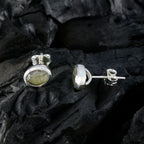 Labradorite-Spanish-Li-Lee-Solitaire-Stud-Gray-Sterling-Silver-Earring