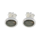 Labradorite-Spanish-Li-Lee-Solitaire-Stud-Gray-Sterling-Silver-Earring