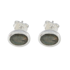Labradorite-Spanish-Li-Lee-Solitaire-Stud-Gray-Sterling-Silver-Earring