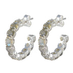 Labradorite-Turkish-Bianca-multiple-Stud-Gray-925-Sterling-Silver-Earring