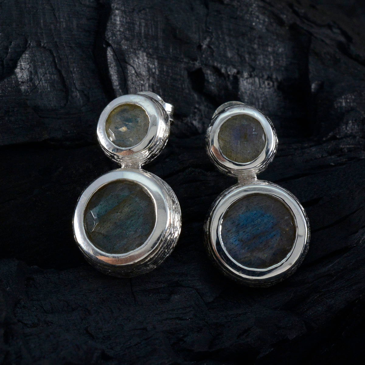 Labradorite-Turkish-Ella-Toi-et-Moi-Stud-Gray-Silver-Earring