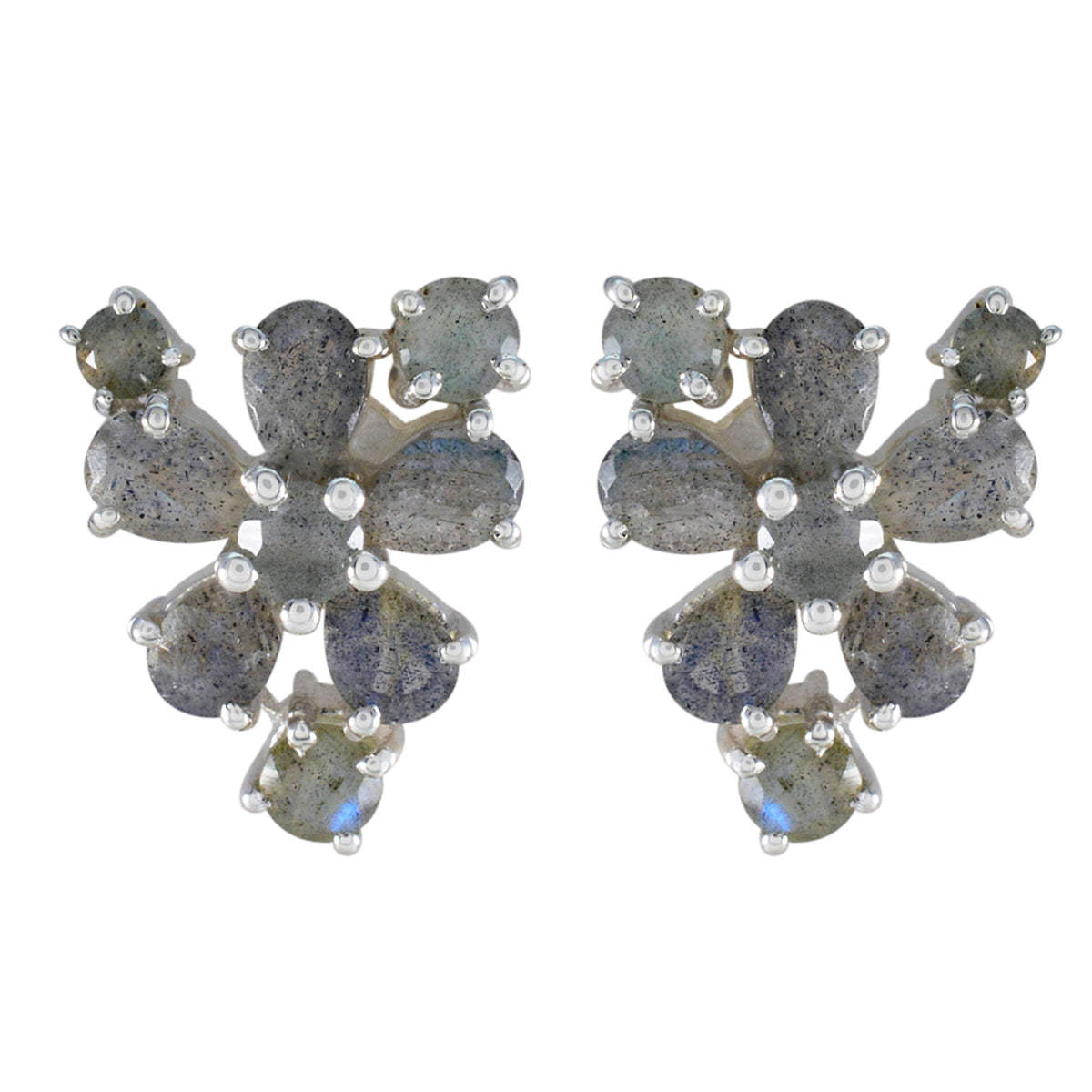 Labradorite-Egyptian-Hanna-multiple-Stud-Gray-925-Silver-Earring Main image