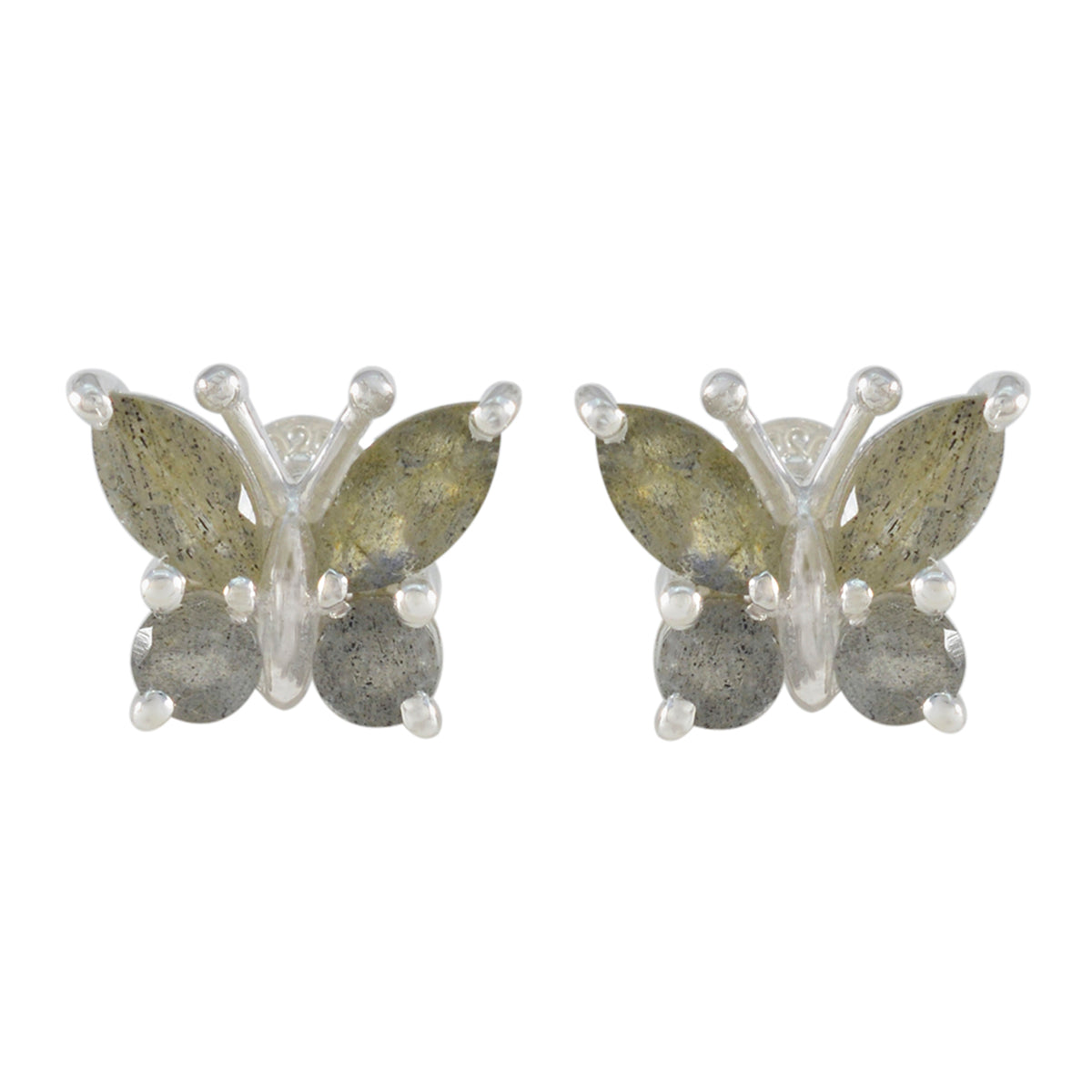 Labradorite-Turkish-Ida-quarter-Stud-Gray-92.5-Silver-Earring Imagen principal del producto