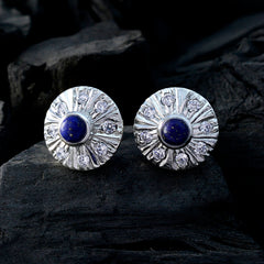 Lapis-Lazuli-Mexican-Carla-multiple-Stud-Blue-92.5-Silver-Earring