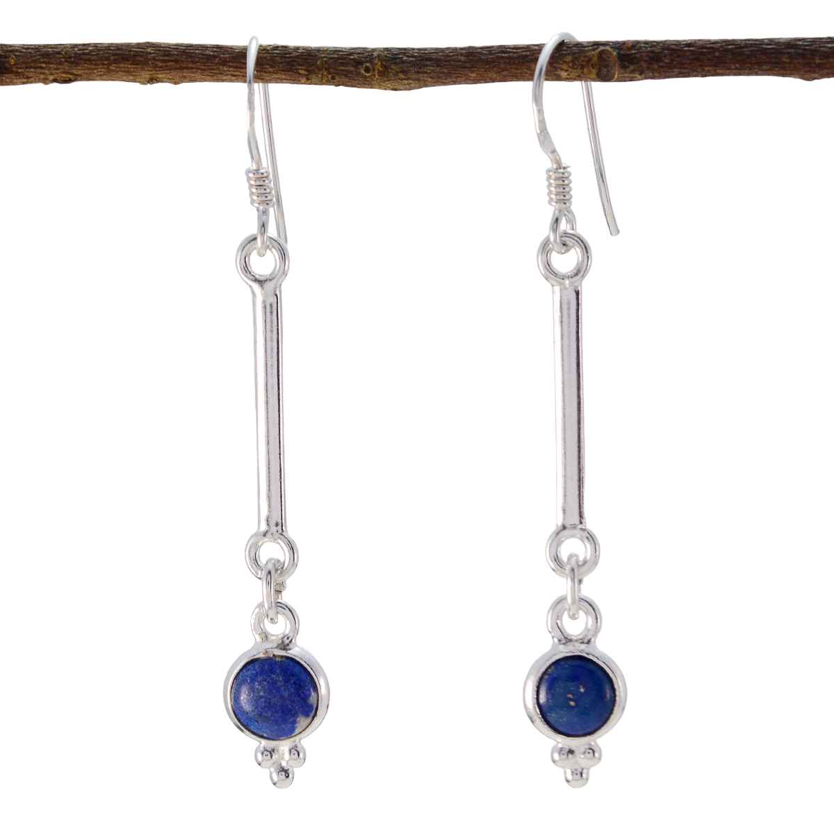 Lapis-Lazuli-Middle-Eastern-Ella-multiple-Dangle-Blue-Silver-Earring Main image