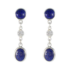 Lapis-Lazuli-Australian-Carolina-multiple-Stud-Blue-Silver-Earring