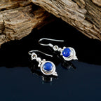 Lapis-Lazuli-American-Gabriela-multiple-Dangle-Blue-92.5-Silver-Earring