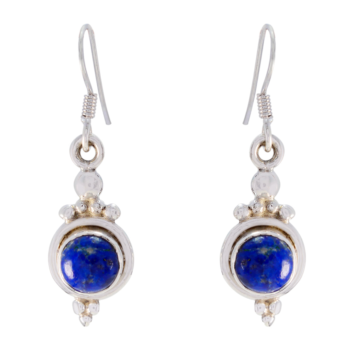 Lapis-Lazuli-American-Gabriela-multiple-Dangle-Blue-92.5-Silver-Earring Image principale du produit
