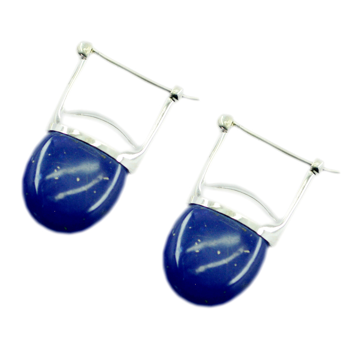 Lapis-Lazuli-French-Penelope-Solitaire-Stud-Blue-925-Sterling-Silver-Earring