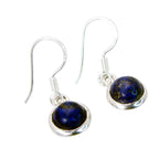 Lapis-Lazuli-Japanese-Isadora-Solitaire-Dangle-Blue-925-Sterling-Silver-Earring