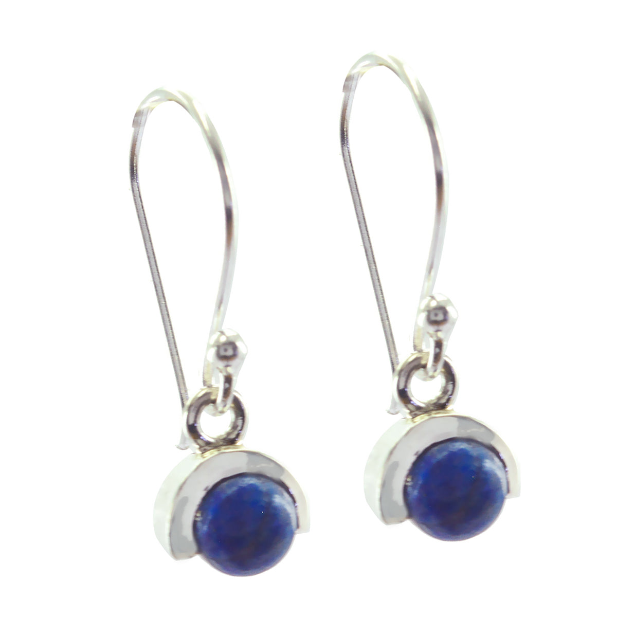 Lapis Lazuli Australienskt Yasmin Solitaire Dingelörhänge i Blått Sterlingsilver Sekundär produktbild