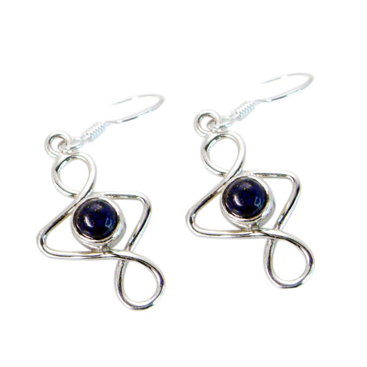 Lapis-Lazuli-Italian-Joaquina-Solitaire-Dangle-Blue-Sterling-Silver-Earring