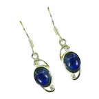 Lapis-Lazuli-Australian-Ji-eun-Solitaire-Dangle-Blue-925-Sterling-Silver-Earring