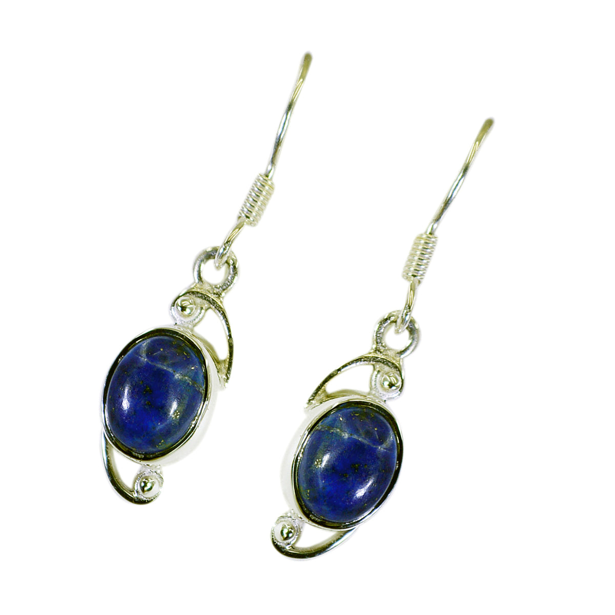 Lapis Lazuli Australian Ji-eun Solitaire Dangle Blue 925 Sterling Silver Earring Второстепенное изображение товара