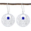 Lapis-Lazuli-Mexican-Julieta-Solitaire-Dangle-Blue-925-Silver-Earring