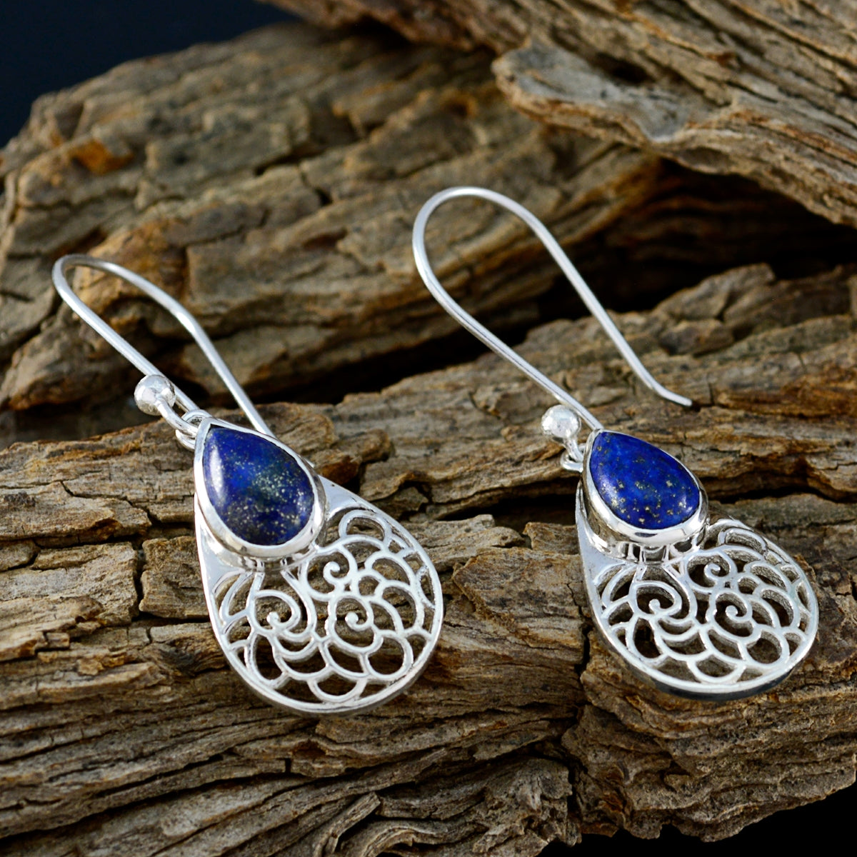 Lapis-Lazuli-Australian-Laura-Solitaire-Dangle-Blue-925-Sterling-Silver-Earring