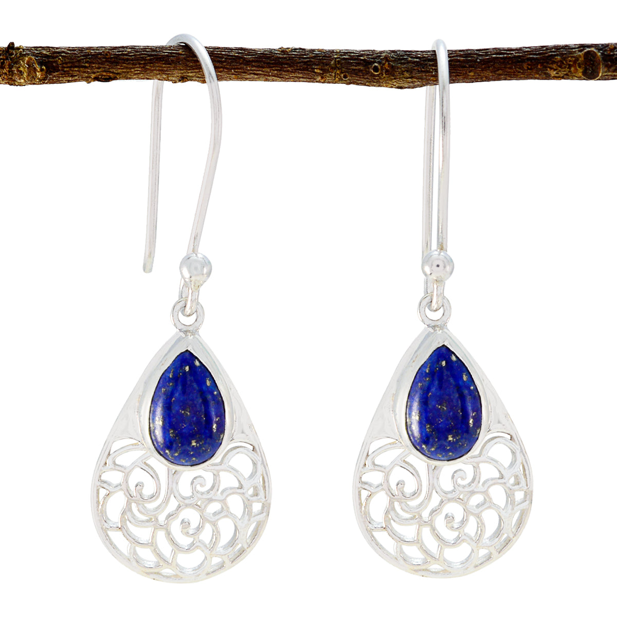 Lapis-Lazuli-Australian-Laura-Solitaire-Dangle-Blue-925-Sterling-Silver-Earring