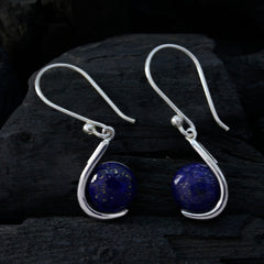 Lapis-Lazuli-Spanish-Lorena-Solitaire-Dangle-Blue-925-Silver-Earring