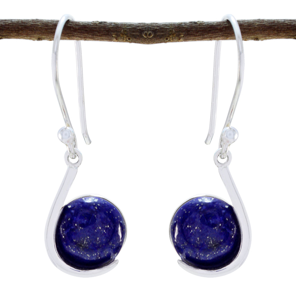 Lapis-Lazuli-Spanish-Lorena-Solitaire-Dangle-Blue-925-Silver-Earring