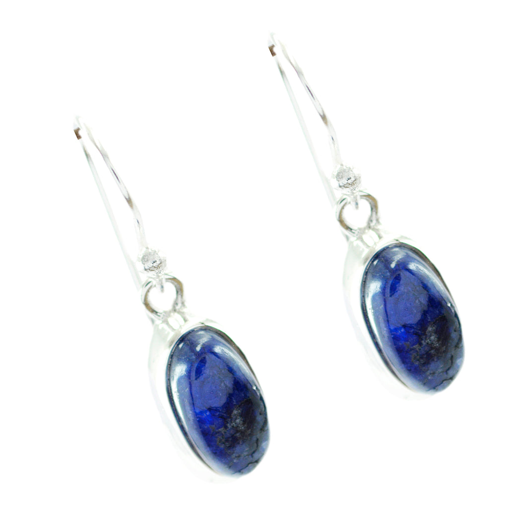 Lapis-Lazuli-Latin-American-Lourdes-Solitaire-Dangle-Blue-Sterling-Silver-Earring