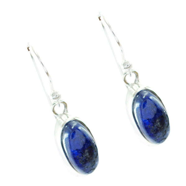 Lapis-Lazuli-Latin-American-Lourdes-Solitaire-Dangle-Blue-Sterling-Silver-Earring