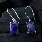 Lapis-Lazuli-French-Lucia-Solitaire-Dangle-Blue-Sterling-Silver-Earring