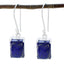 Lapis-Lazuli-French-Lucia-Solitaire-Dangle-Blue-Sterling-Silver-Earring
