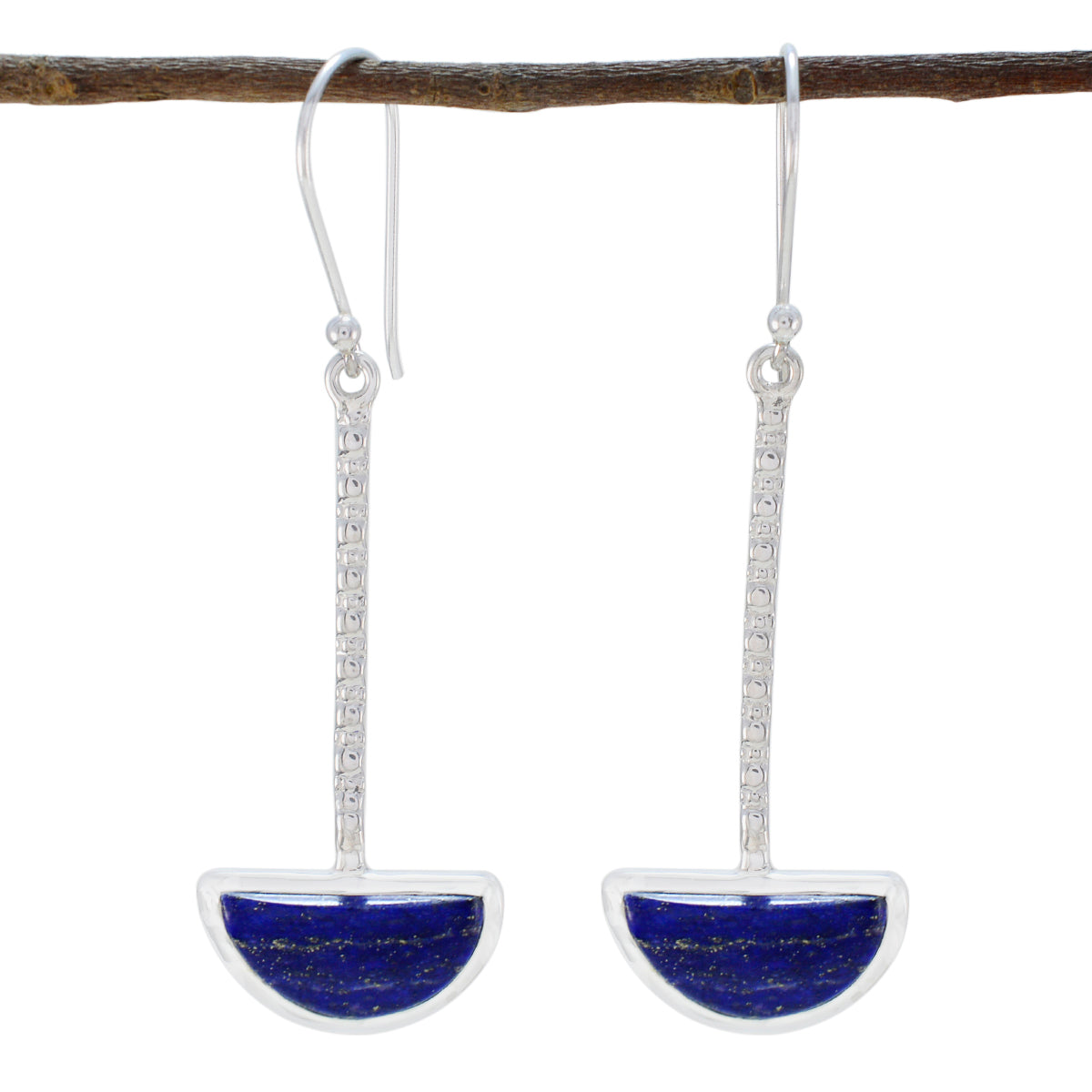 Lapis-Lazuli-African-María-Solitaire-Dangle-Blue-Sterling-Silver-Earring