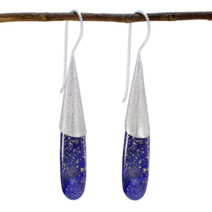 Lapis-Lazuli-Turkish-Naomi-Solitaire-Dangle-Blue-Sterling-Silver-Earring