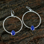 Lapis-Lazuli-Russian-Mariana-Solitaire-Dangle-Blue-925-Sterling-Silver-Earring