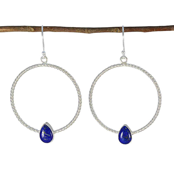 Lapis-Lazuli-Russian-Mariana-Solitaire-Dangle-Blue-925-Sterling-Silver-Earring