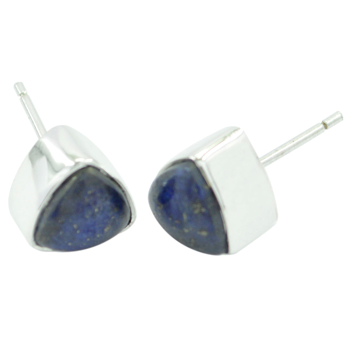 Lapis Lazuli Amerikaanse Natalia Solitaire Stud Blauwe 925 Sterling Zilveren Oorbel Secundaire afbeelding