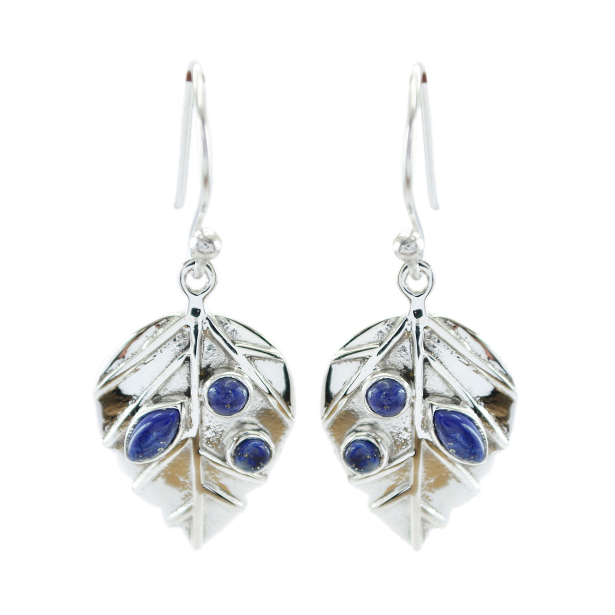 Lapis-Lazuli-Turkish-Patricia-multiple-Dangle-Blue-Sterling-Silver-Earring Imagen principal del producto
