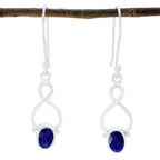 Lapis-Lazuli-Middle-Eastern-Pilar-Solitaire-Dangle-Blue-92.5-Silver-Earring