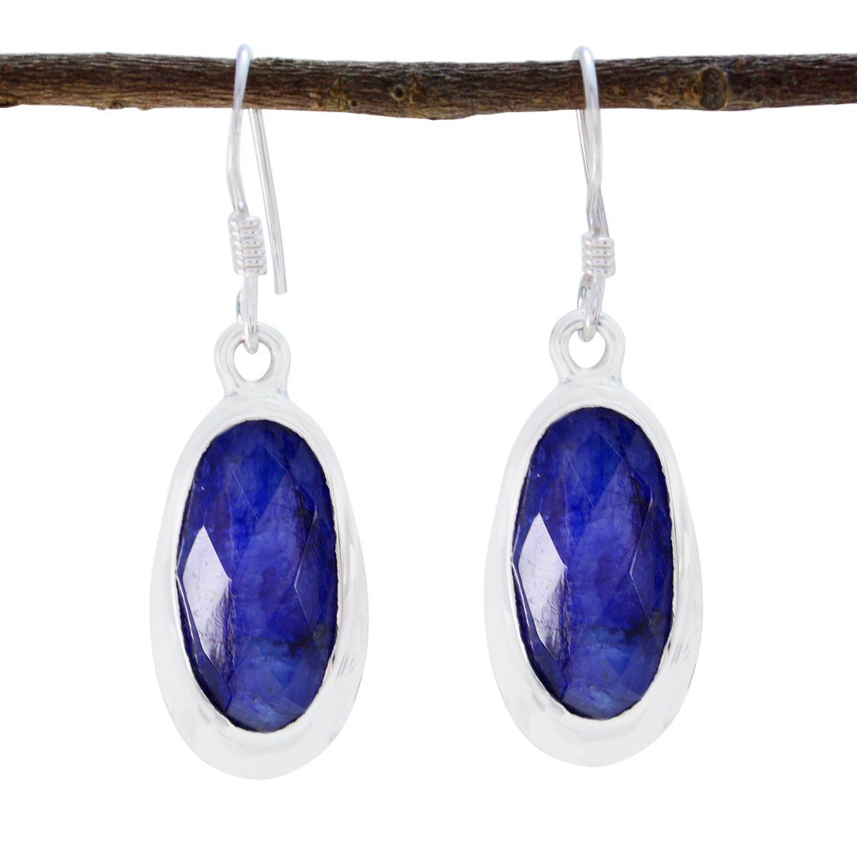 Lapis-Lazuli-Mexican-Rebeca-Solitaire-Dangle-Blue-925-Silver-Earring Immagine principale del prodotto